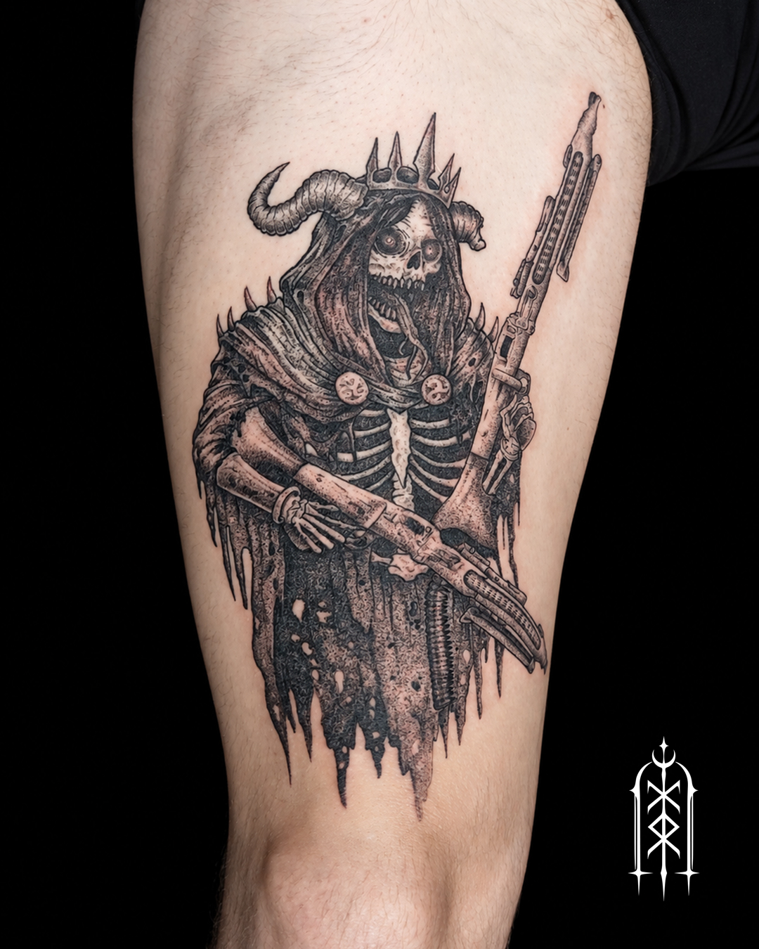 Dark Art Tattoo des Lich von Adventure Time